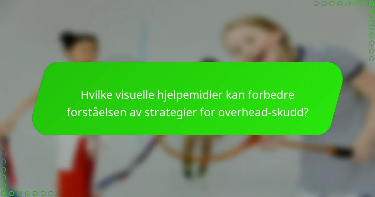 Hvilke visuelle hjelpemidler kan forbedre forståelsen av strategier for overhead-skudd?
